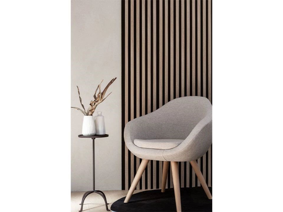 Akustický panel dub sonoma, 270 × 30 cm, MDF lamely na filci